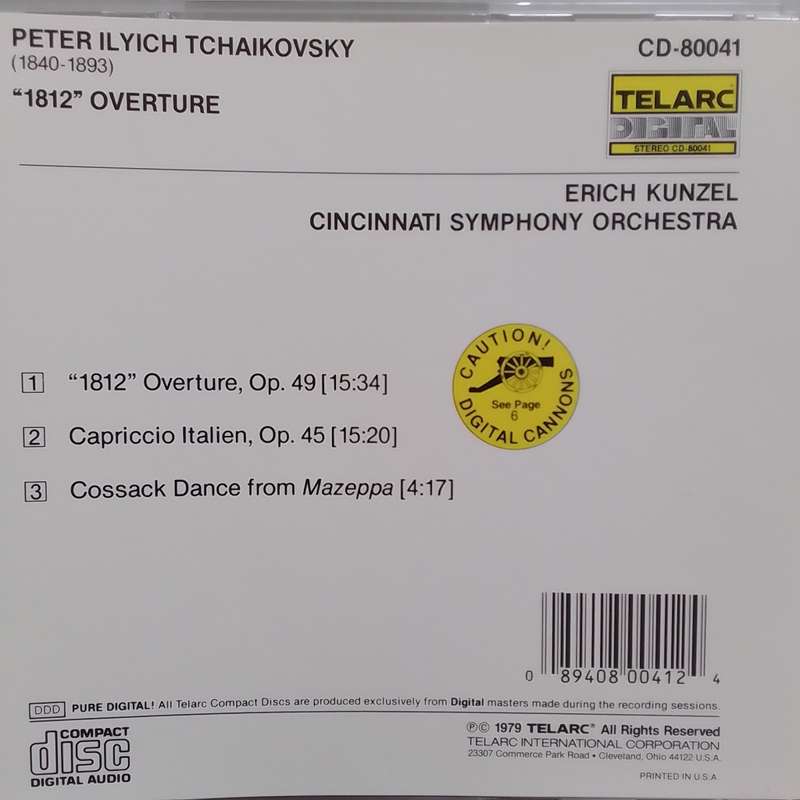 Tchaikovsky (CD) 1812 Overture