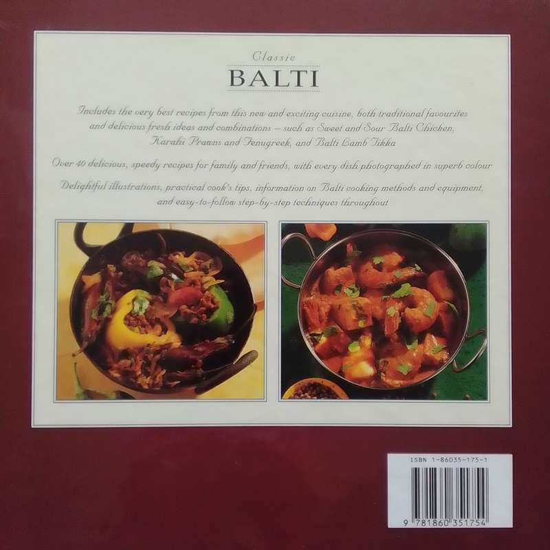 Classic Balti (Hard Cover) Stir-Fry Curries
