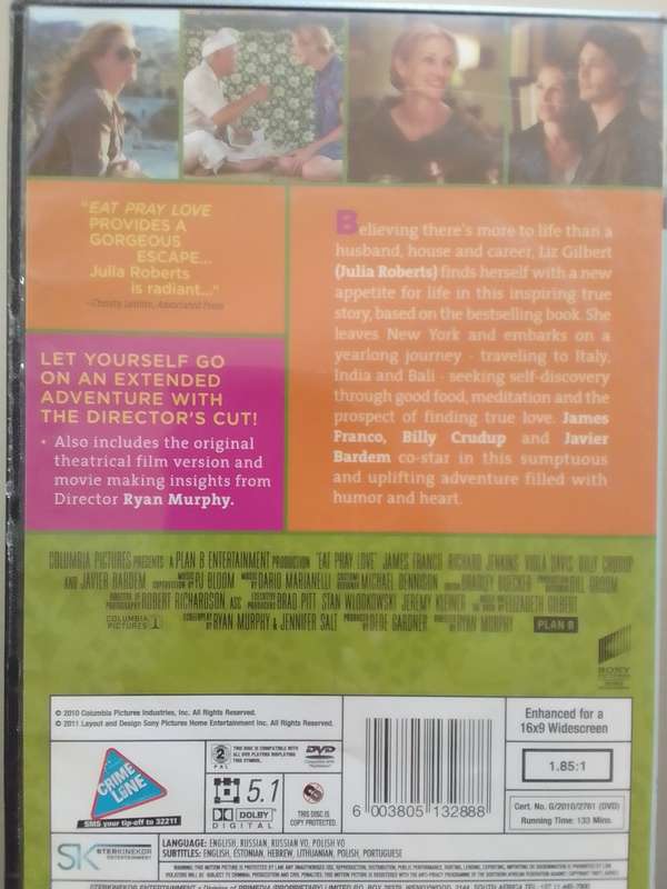 Eat Pray Love (DVD) Julia Roberts