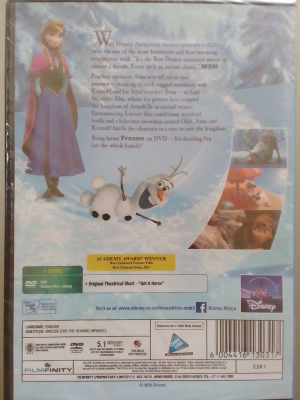Frozen (DVD) Walt Disney (New)