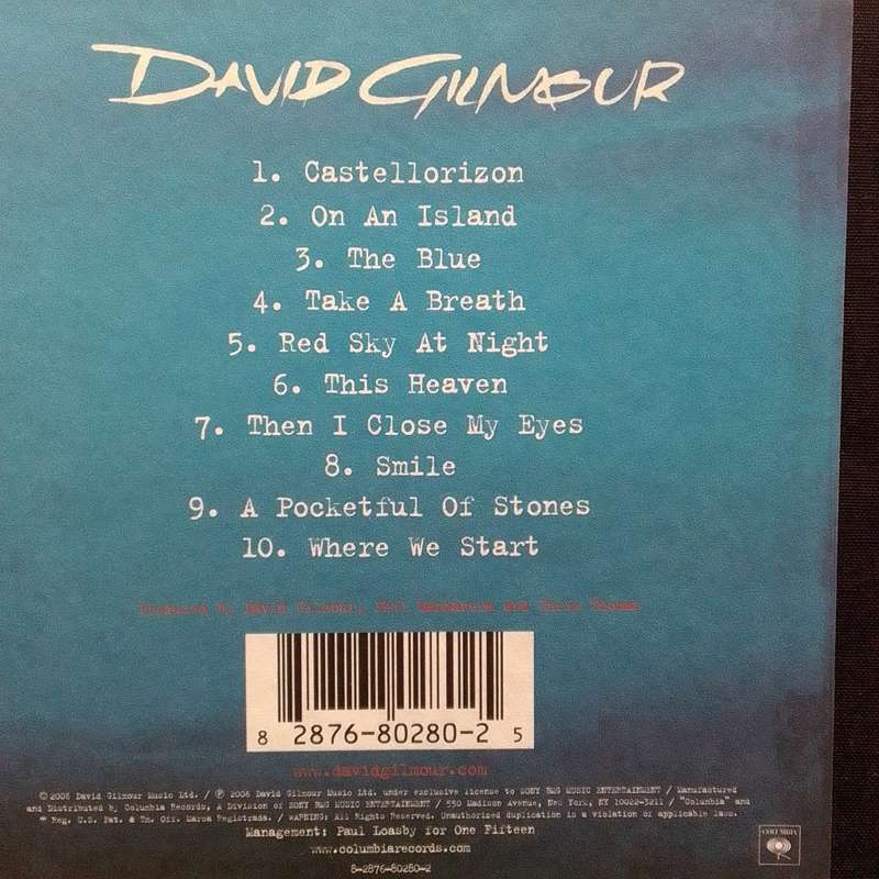 David Gilmour (CD) On An Island