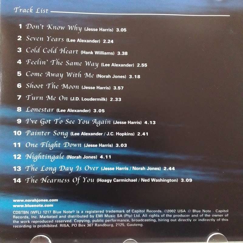 Norah Jones (CD) Come Away With Me