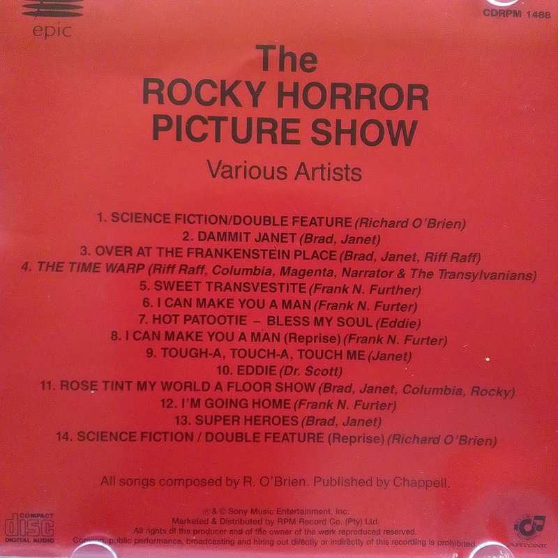 The Rocky Horror Picture Show (CD) Original Soundtrack
