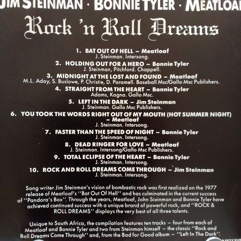 Rock 'n Roll Dreams (CD) Jim Steinman/Bonnie Tyler/Meatloaf