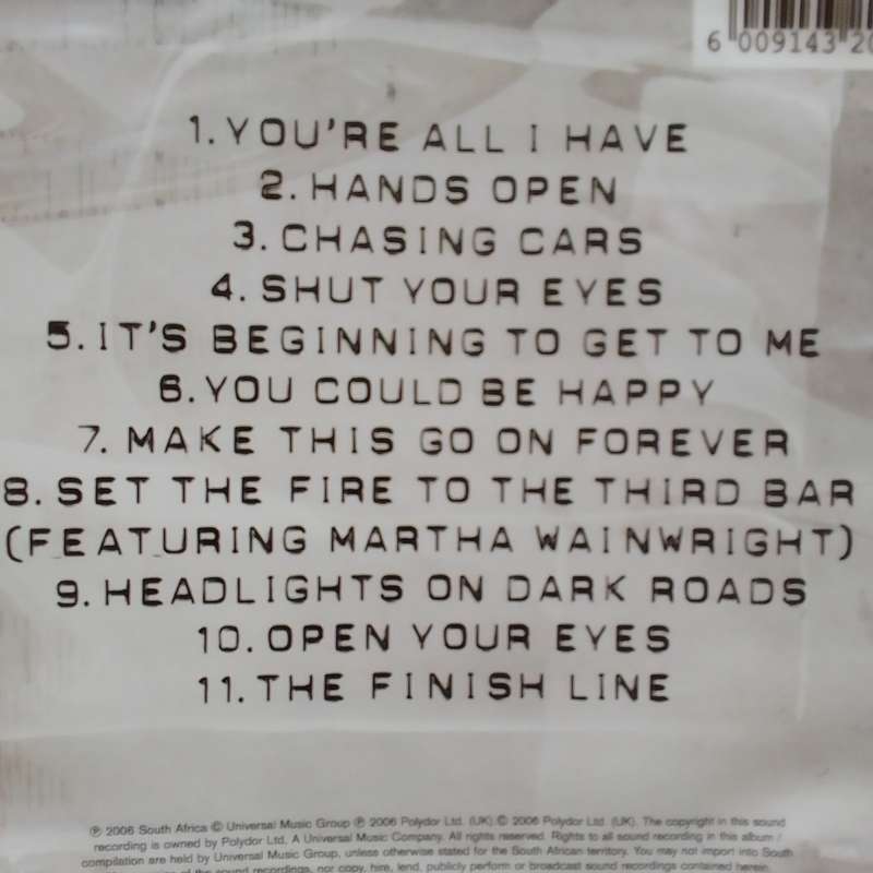 Snow Patrol (CD) Eyes Open
