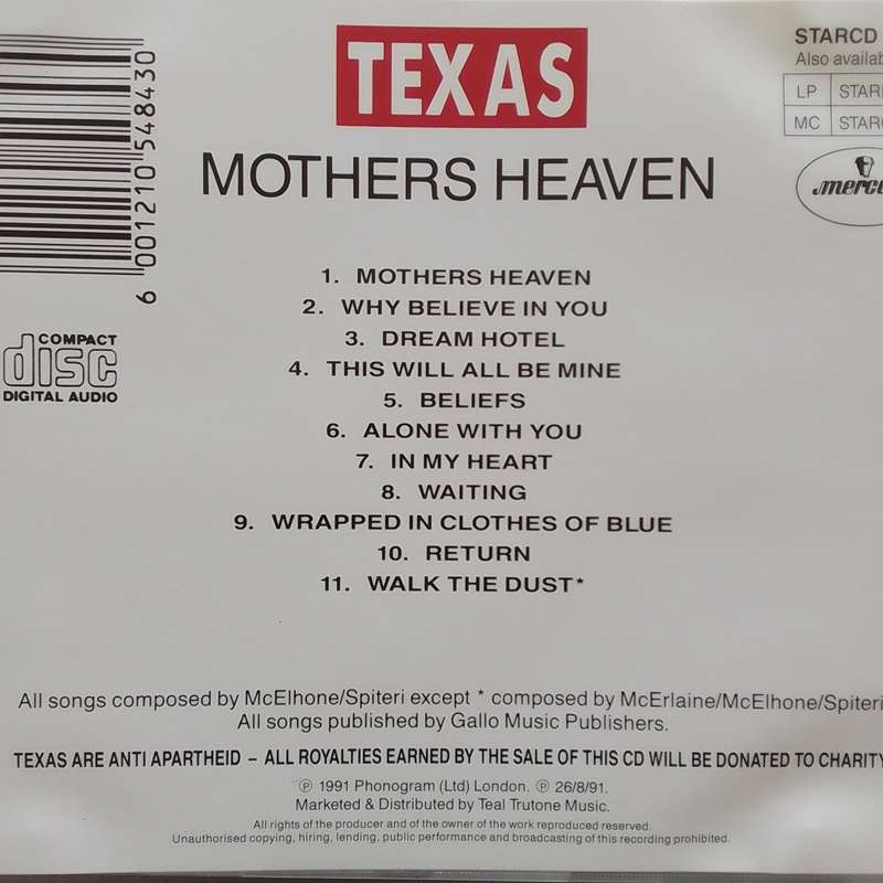 Texas (CD) Mothers Heaven