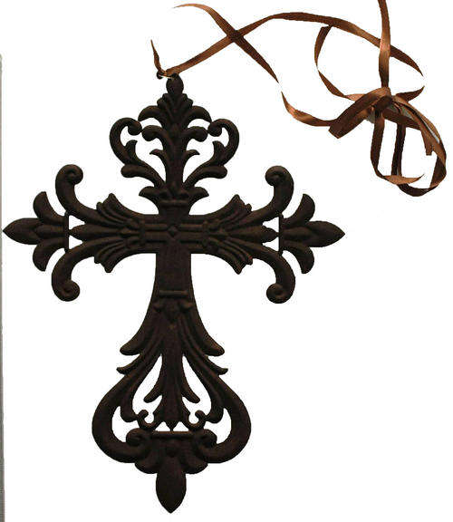 Decorative Rusted Tin Cross - Home Decor - Gift Idea