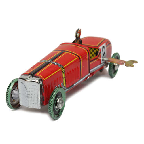 Vintage Wind Up Racing Car Model Clockwork Tin Toy Collectable