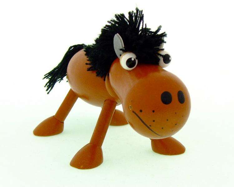 Standing Wooden Figurine Toy Horse