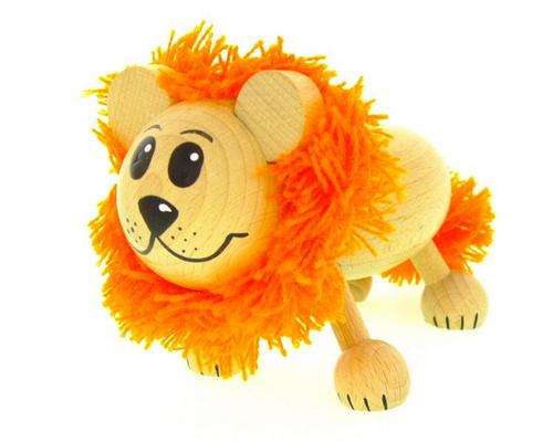 Wooden Figurine Toy Lion