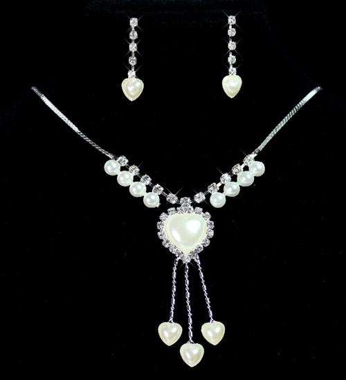 Stunning!! * Evening Wedding Diamante Necklace & Earring Set *