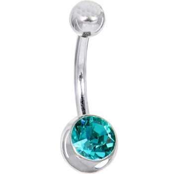 * Aqua Belly Navel Ring Body Jewelry Piercing *
