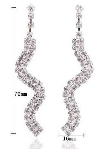 Exquisite!! * Fine Wedding Evening Prom Diamante Earrings*