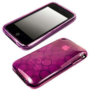 Hot!! * Purple SOFT Crystal Gel Case Cover for iPhone 3GS / 3G *