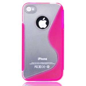 Hot!! *Pink S Curved Case Cover For Apple iPhone 4 4G iPhone 4S*