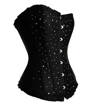 CORSET SALE NOW ON!! Black Diamante Body Shaper Corset Size 10 / 34