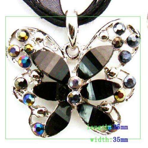 Stunning!! *Evening Prom Crystal Butterfly Necklace & Earring Set*