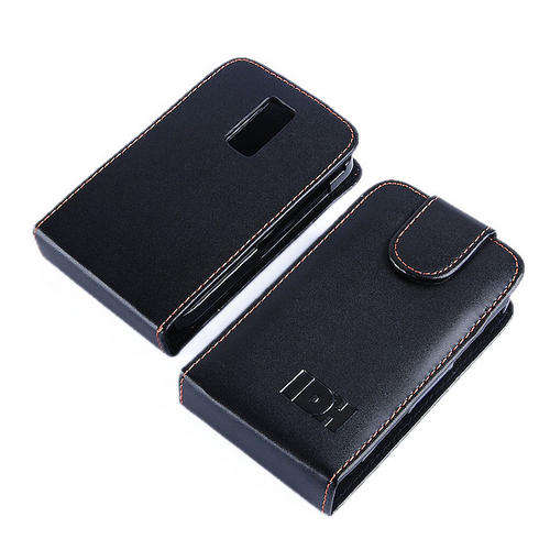Stylish Black Leather Flip Case Cover Pouch For Blackberry 9000