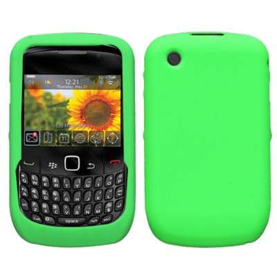 Hot!! * Green Silicone Skin Case Cover for Blackberry Curve 8520 8530 *