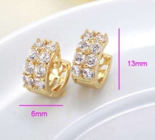 Exquisite!!! * 9k Solid Gold Flawless CZ Hoop Earrings*