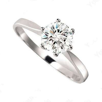 * Brilliant! 9K Gold Solitaire Ring Size 7 / O *