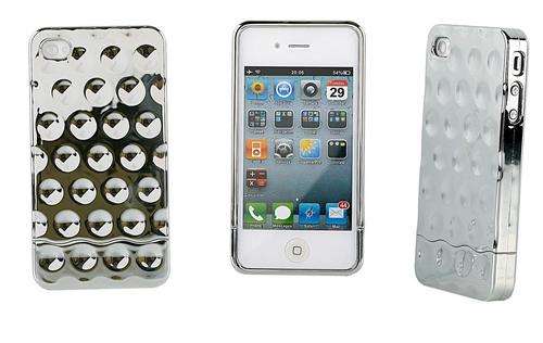 Hot!! * Silver Hard Chrome Fitted Case Cover for Apple iphone 4G *