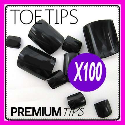 CRAZY NAILS SALE!!! 100x White Toe Nails Gel Acrylic Toe Tips