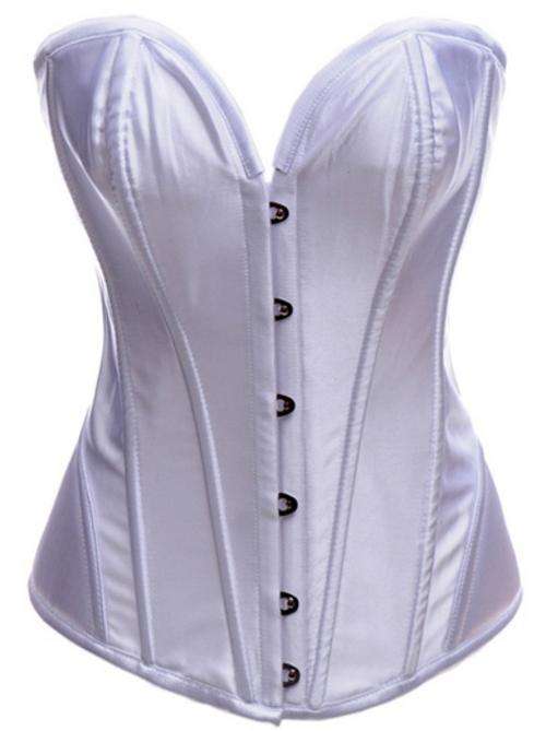 New White Satin Wedding Corset Size 12 / 36