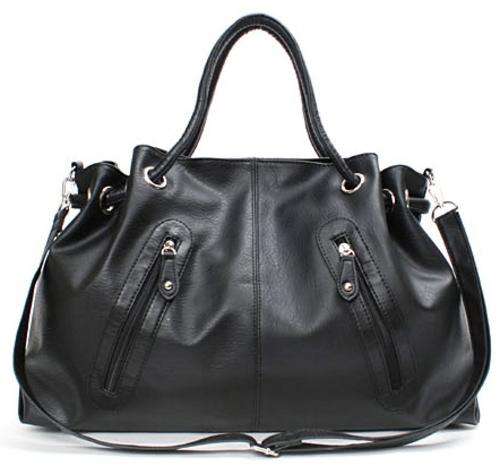 Hot! New NWT Faux Leather Ladies Handbag Black