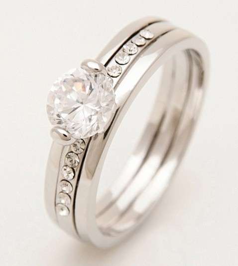 L@@K Flawless!! * 10k White Gold Sapphire Wedding Ring Size 7.5 / O *