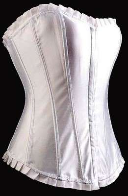 CORSET SALE NOW ON!!  White Satin Wedding Corset Size 10 / 34