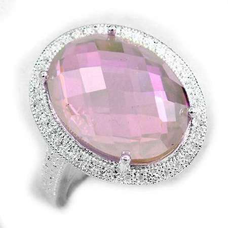 * 925 Silver Rainbow Topaz Ring Size 9 / R *