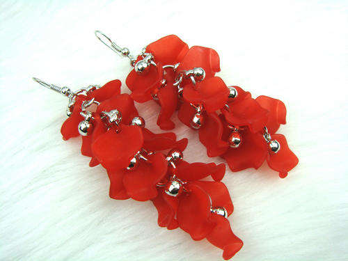 Charming Red Leaf Fashion Dangle Earrings
