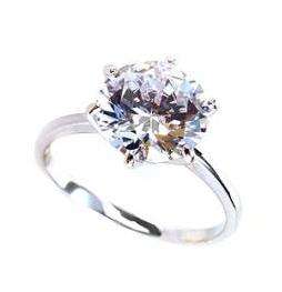 ** Brilliant 9K White Gold Wedding Ring Size 7 / O **