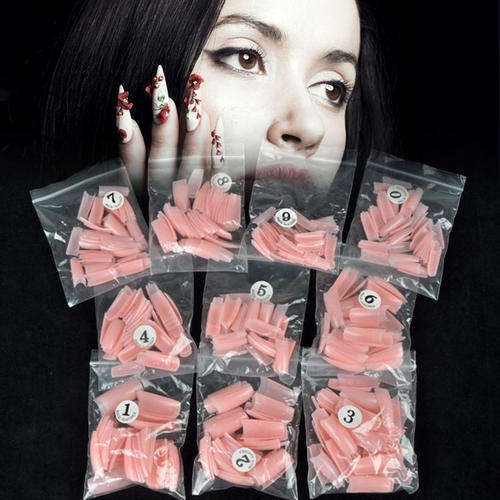 100 x Peach Gel Acrylic French Nails Tips