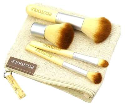 New! EcoTools BAMBOO Cosmetic 4Pcs Brushes Set