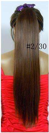 Hot!! Clip on Straight Ponytail Hair Extension Medium Brown #2/30