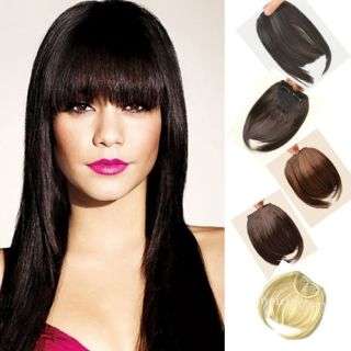 Hot!! Clip on Straight Hair Bang Fringe Medium Brown  # 2/30