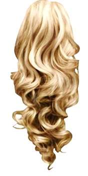 Hot!! Clip on Wavy Ponytail Hair Extension Brown Blonde Mix # 27/613