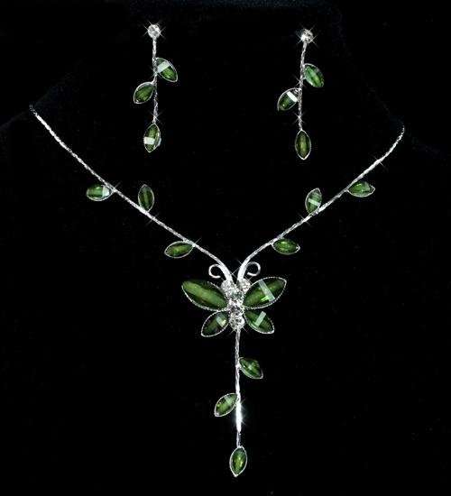 * Evening Crystal Diamante Necklace & Earring Set *