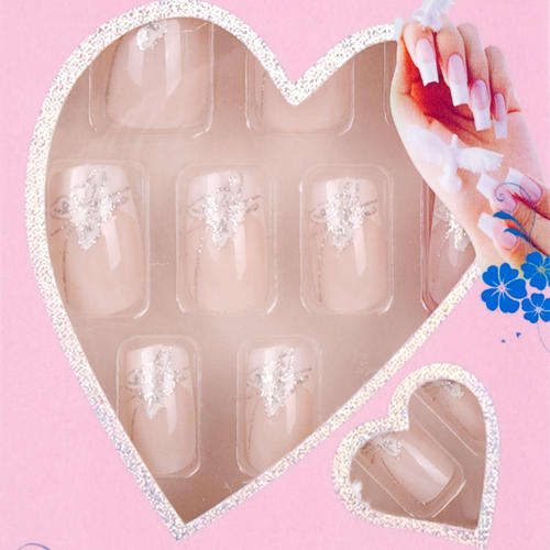 24pcs Pre Design Gel Acrylic Full Nails Tips