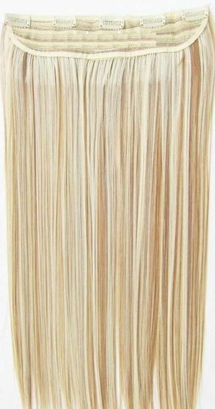 Hot!! 5 Clips on Straight Hair Extension in Blonde Mix # 22/613