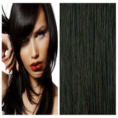 Fullhead Straight Hair Extension with 5 Clips Darkest Brown #2
