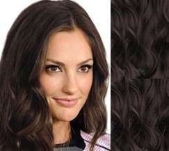 Hot!! 5 Clips on Wavy Hair Extension Dark Brown #4