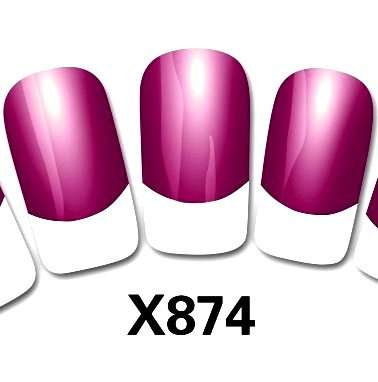 3D Nail Tip Glitter Nail Art Stickers Sheet XF874