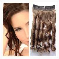 Fullhead WAVY Hair Extension with 5 Clips Medium Brown #2/30