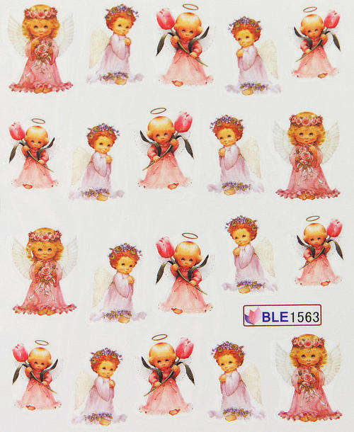 Angel Nail Art Water Decal Stickers Sheet BLE1563