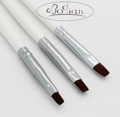 Professional Nail Gel Flat Brushes Set No 4/6/8