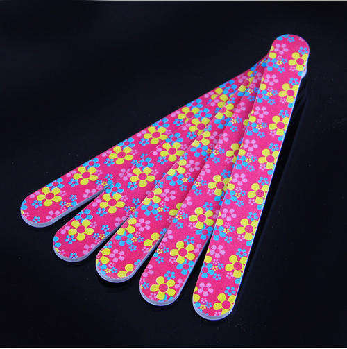 Acrylic Nail Tips Care Sanding Flower Nail File Fine Both Sides