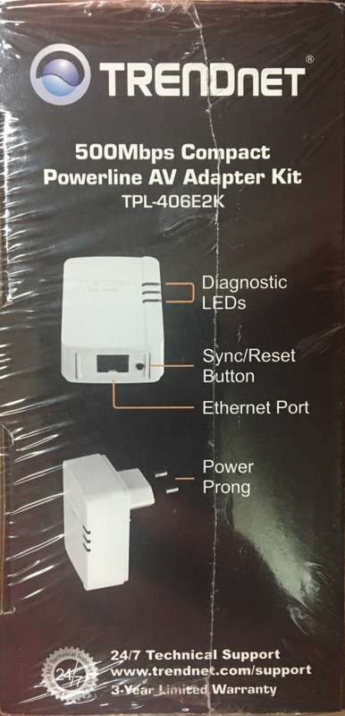 TRENDnet 500Mbps Compact Powerline AV Adapter Kit